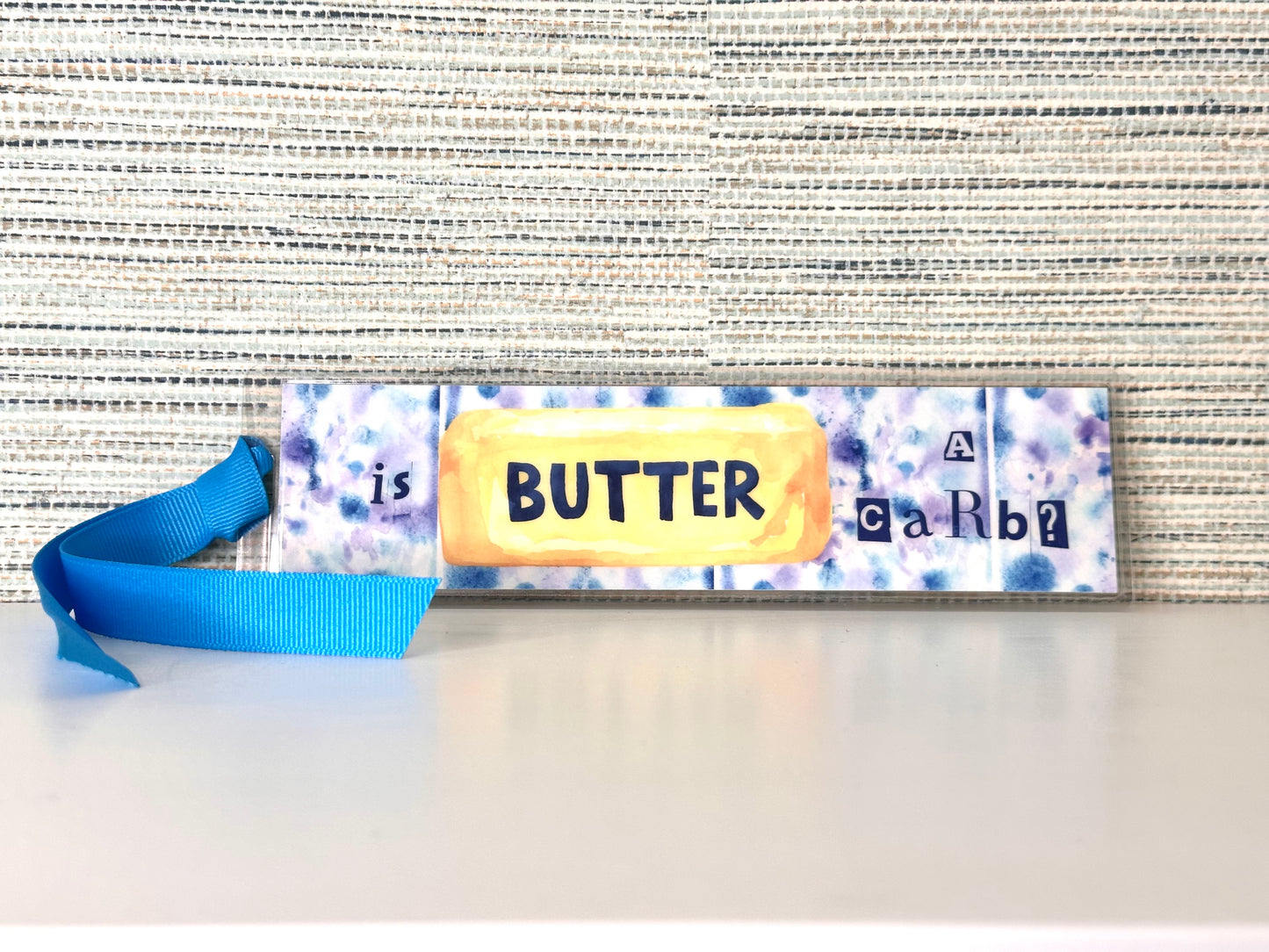 is BUTTER a carb bookmark (Dreams pattern - Blue)