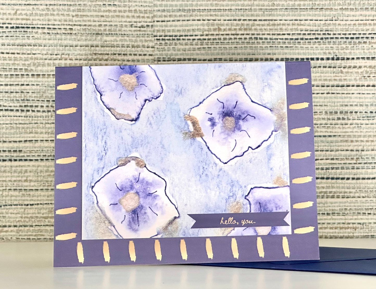 Notecard Set - "hello, you." in The Rose (blue)