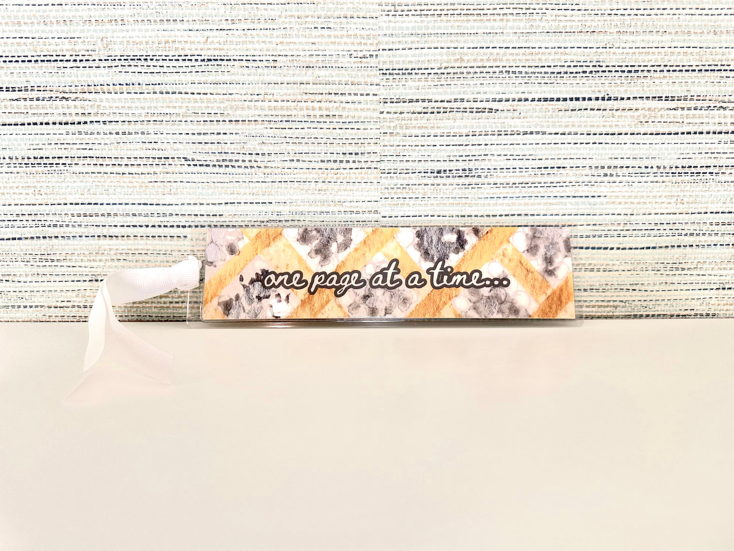 one page at a time... bookmark (Golden Hour pattern)