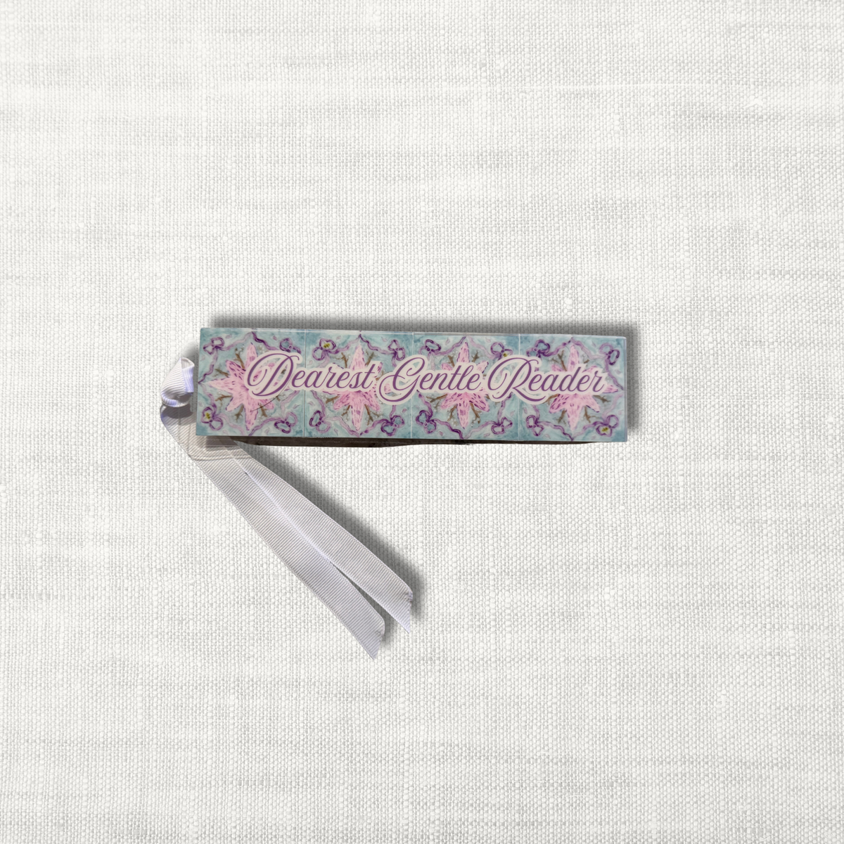 Luxury Laminated Bookmark – dearest gentle reader | Ribbon, 2x8"