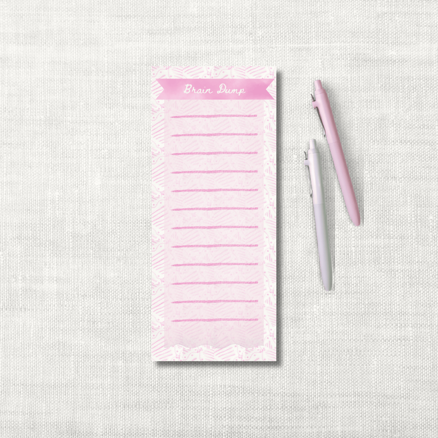 Luxury Brain Dump Notepad – Electric Feel Pink | 50 Sheets, 3.6x8.5"