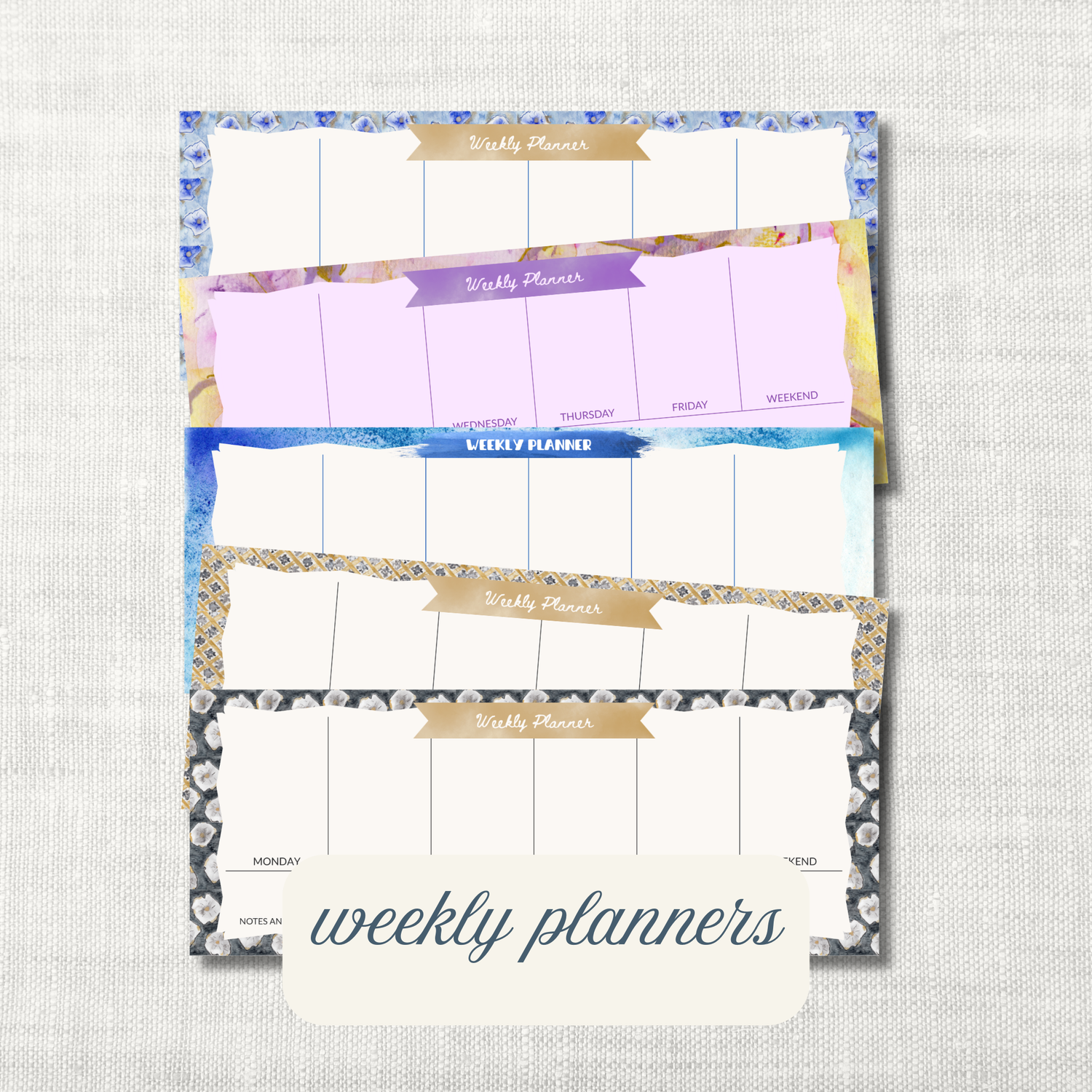 weekly planners
