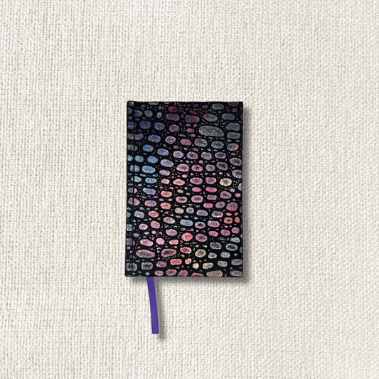 Luxury Leather Journal – Fire + Rain | Dot Grid, 120 Pages, 5.5x8.5", Made to Order