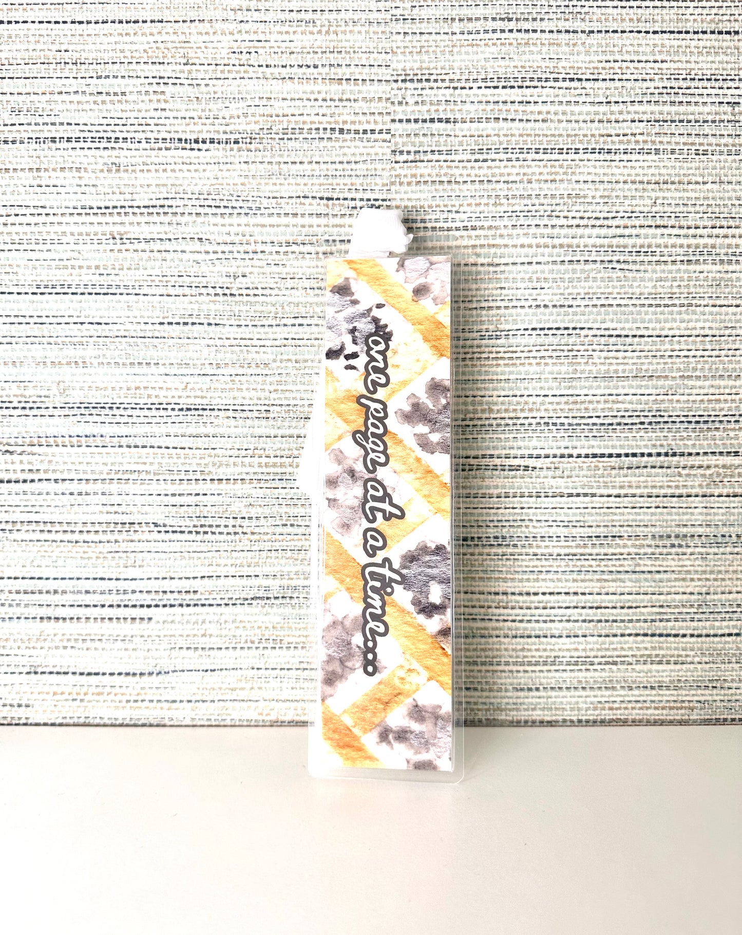 one page at a time... bookmark (Golden Hour pattern)