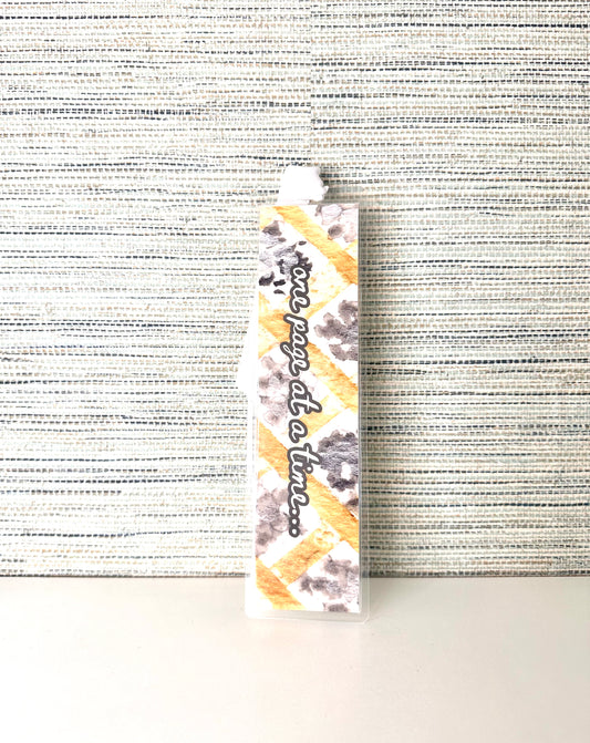one page at a time... bookmark (Golden Hour pattern)