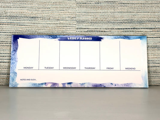 Weekly Planner (Dreams pattern - Blue)