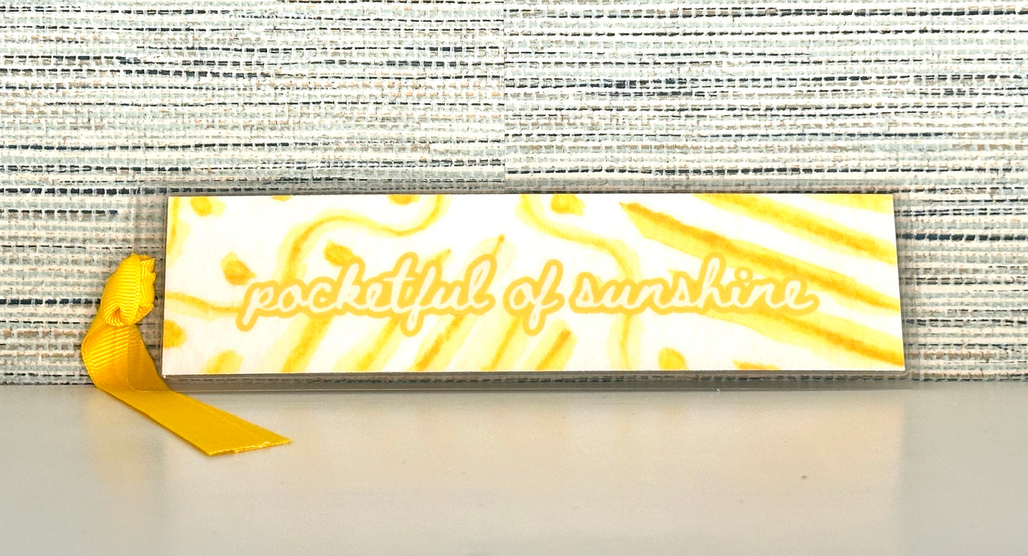 pocketful of sunshine bookmark (Electric Feel pattern - yellow)