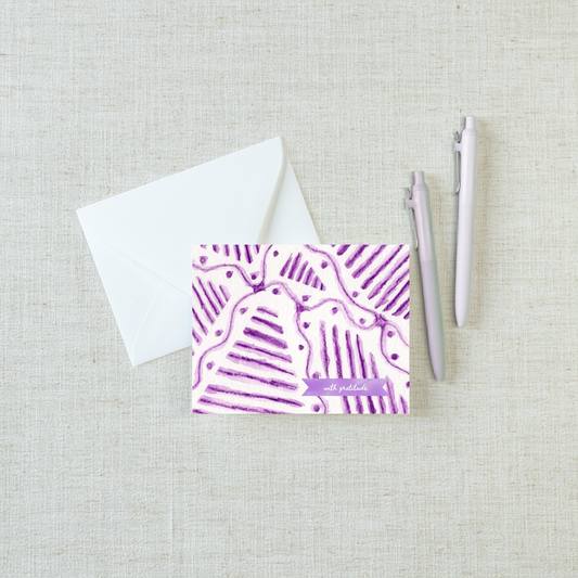 Premium Notecard Set – Electric Feel Purple | 6 Gratitude Cards + Envelopes