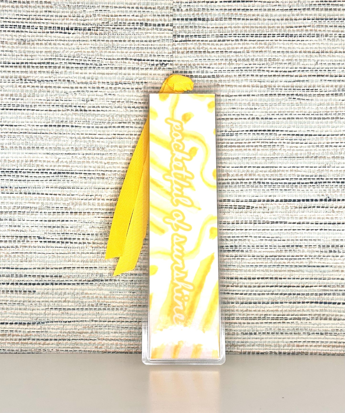 pocketful of sunshine bookmark (Electric Feel pattern - yellow)