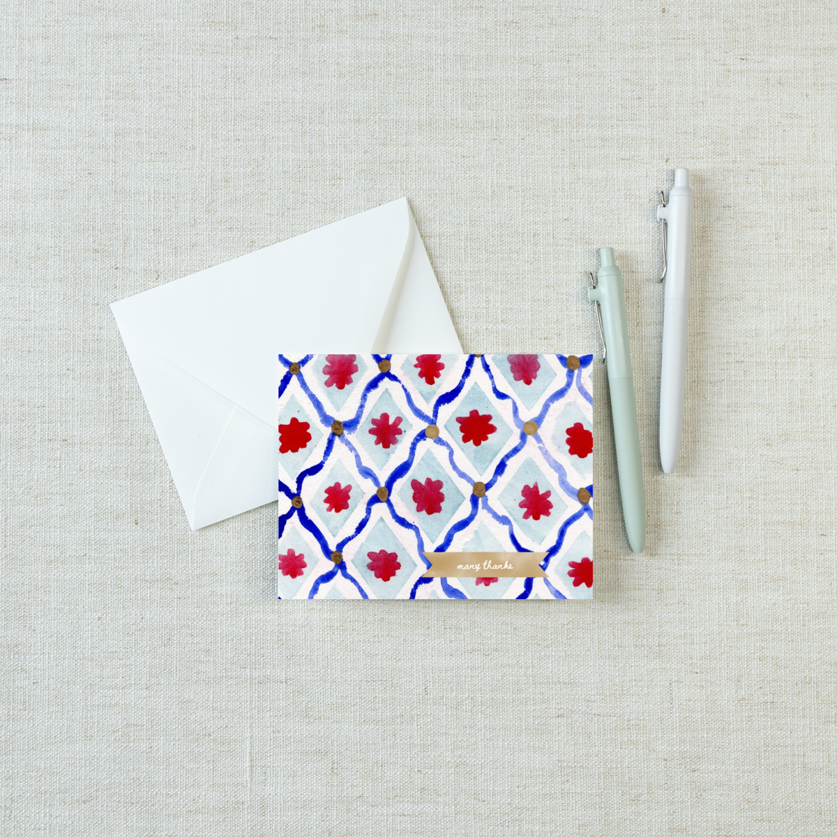 Luxury Notecard Set – Heroes Pattern | 6 Cards + Envelopes, Gratitude Notes