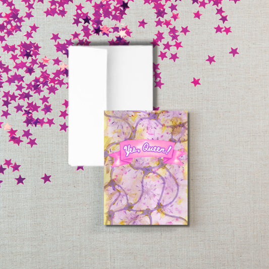 Luxury Encouragement Card – Yes, Queen! | Dancing Queen Pattern