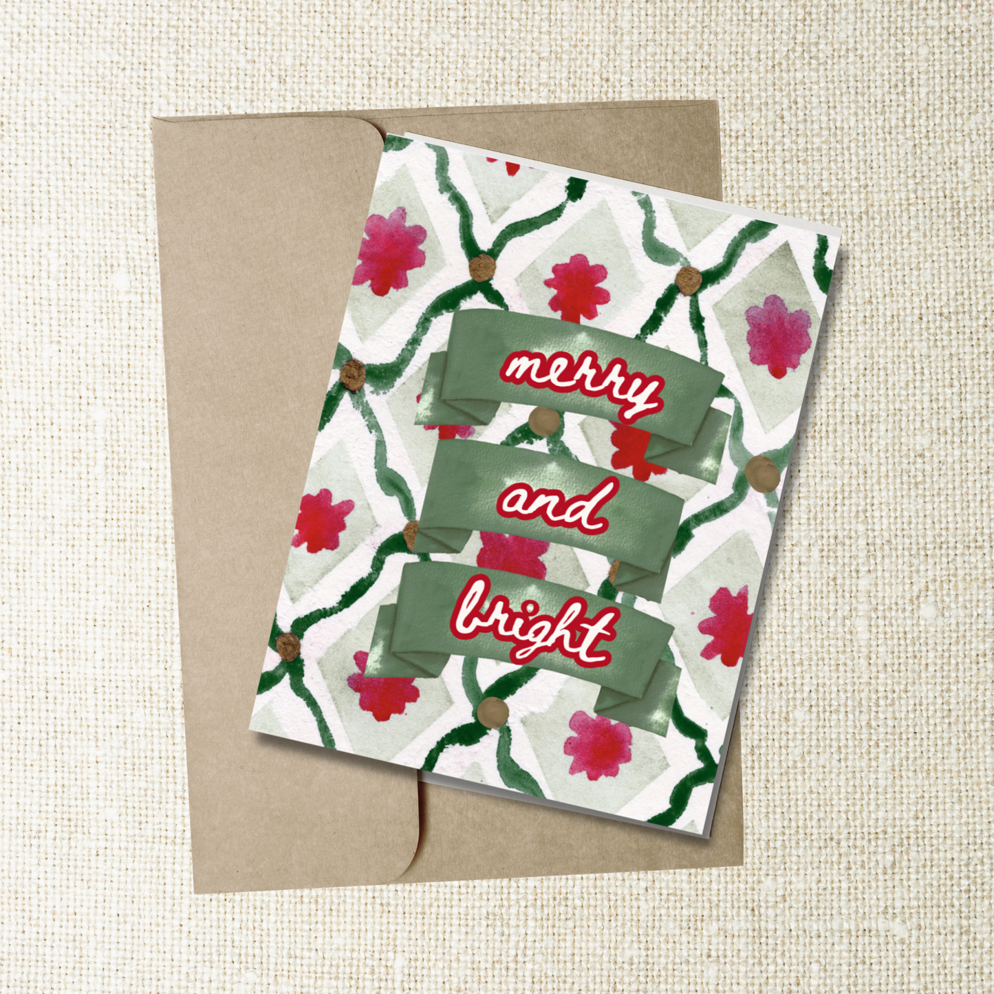 Holiday Greeting Card Set | merry and bright