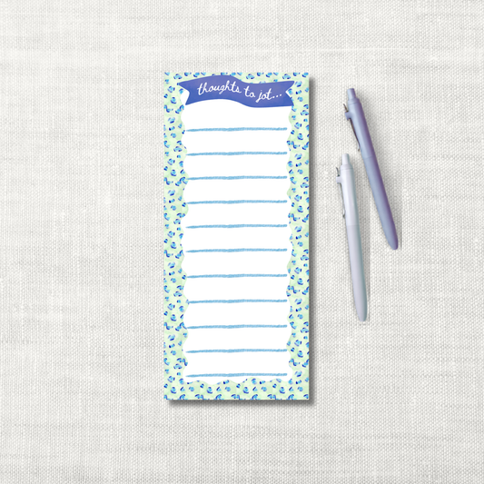 Luxury Notepad – Thoughts to Jot, Wild Wild Life Pattern | 50 Sheets, 3.6x8.5"