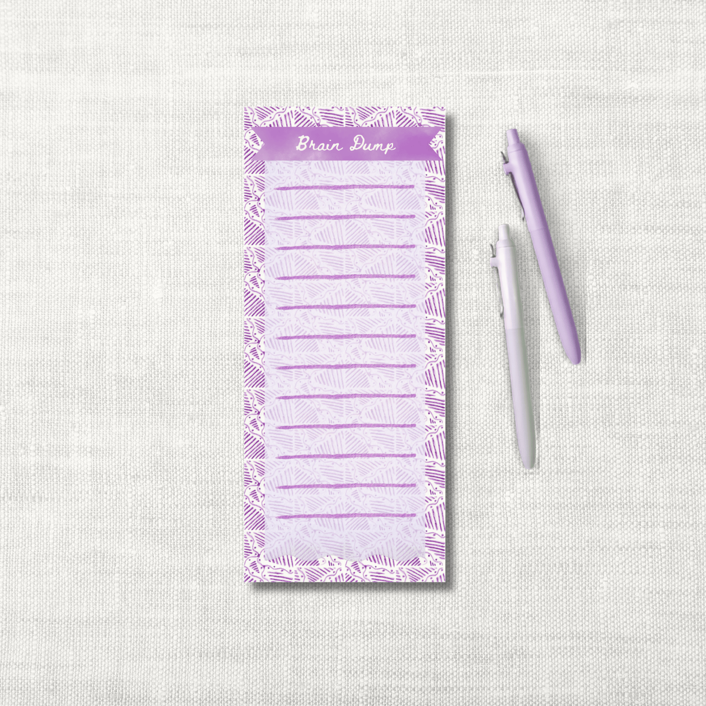 Luxury Brain Dump Notepad – Electric Feel Purple | 50 Sheets, 3.6x8.5"