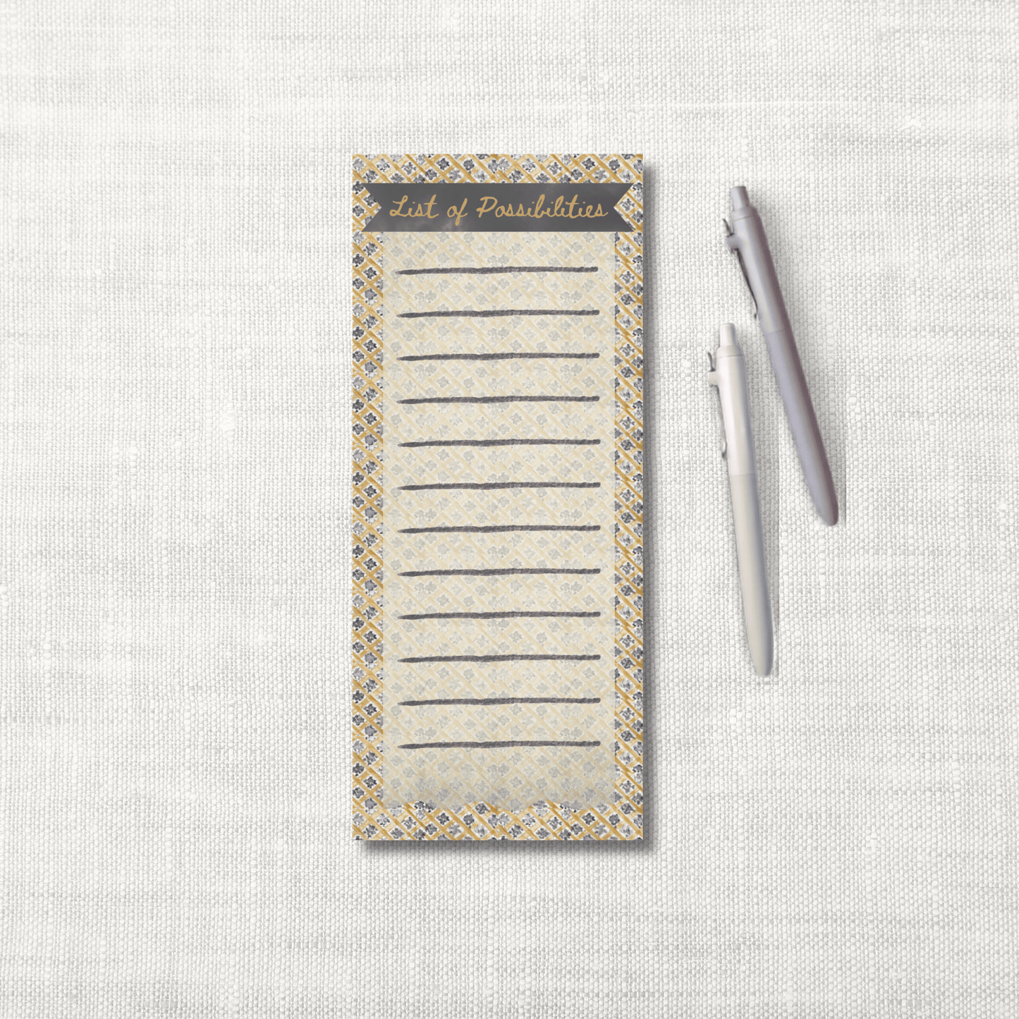 Luxury Notepad – List of Possibilities, Golden Hour | 50 Sheets, 3.6x8.5"