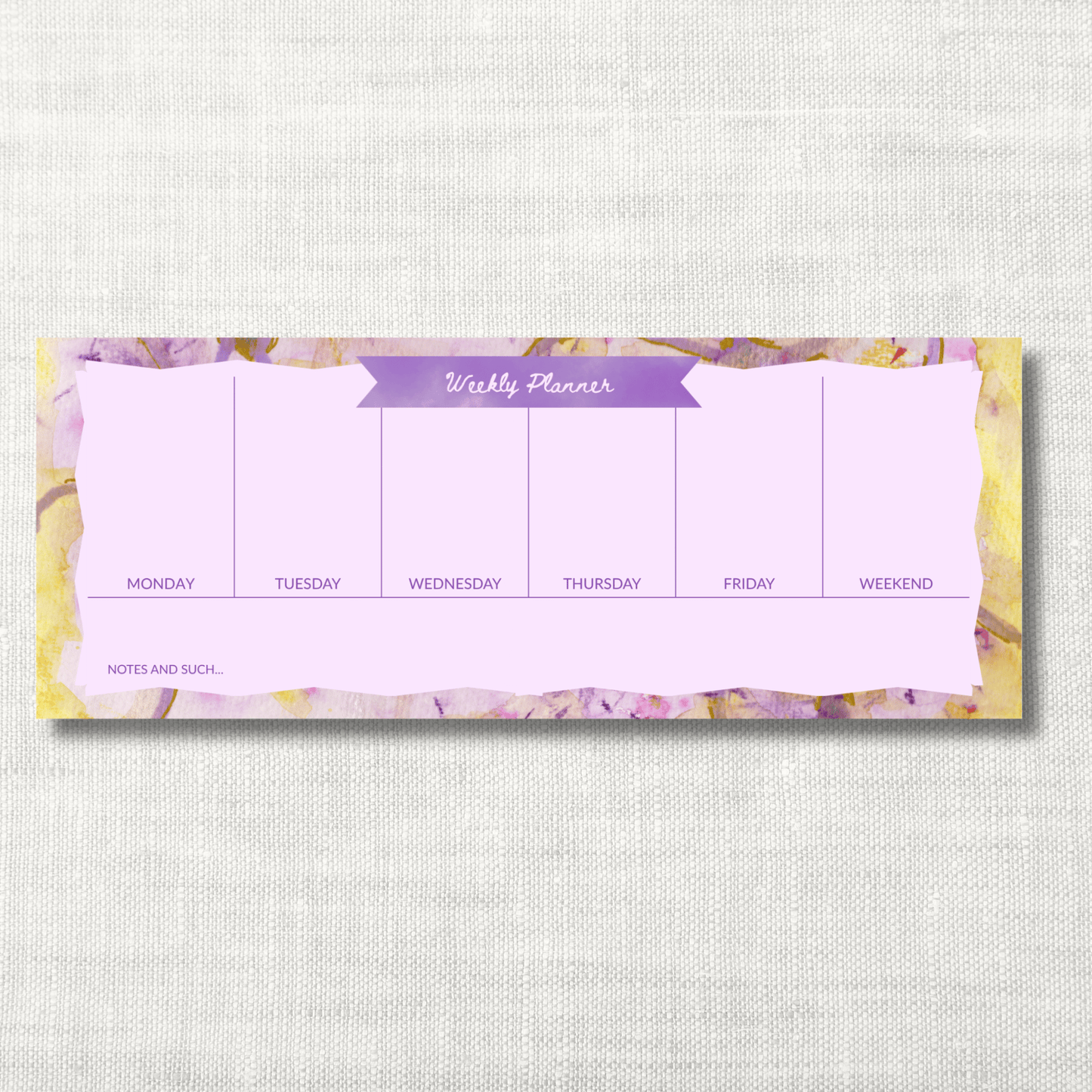 Luxury Weekly Planner Pad – Dancing Queen | 50 Sheets, 4.25x11"