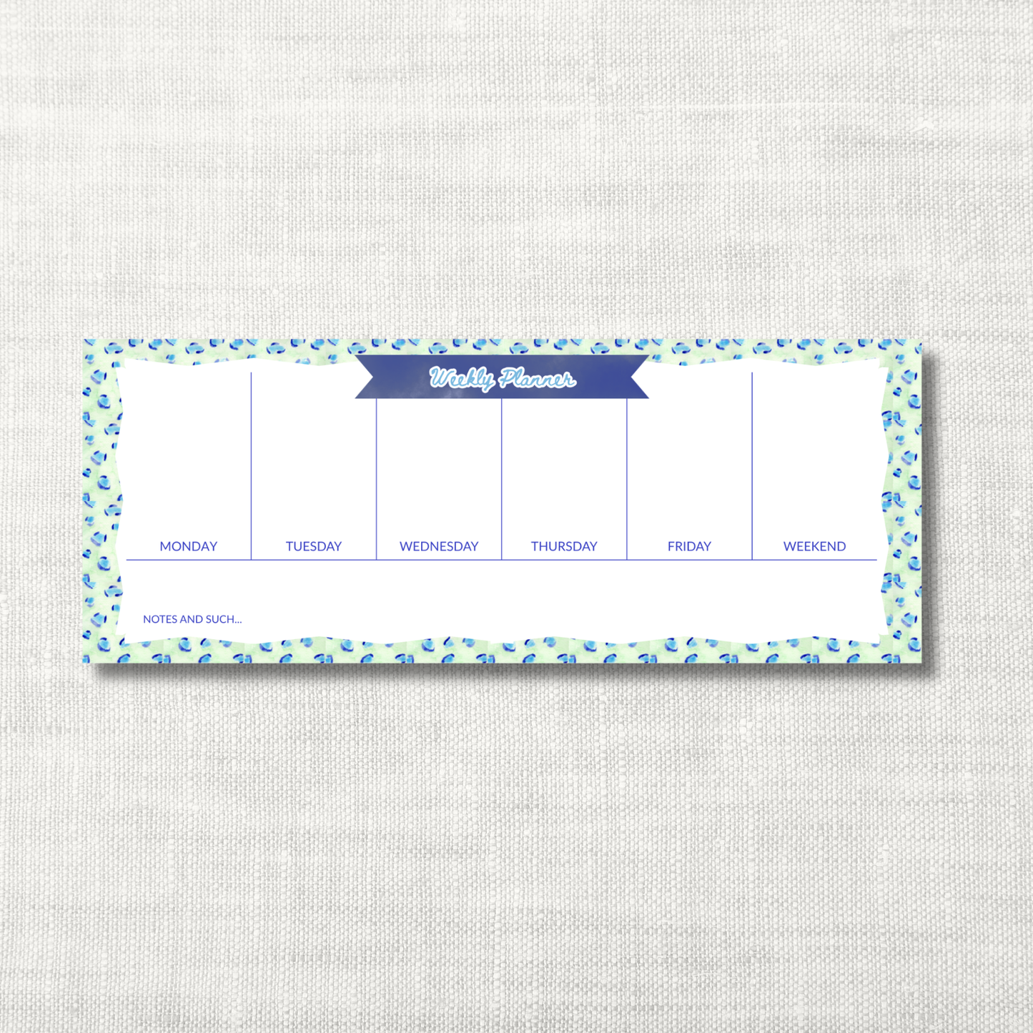 Luxury Weekly Planner Pad – Wild Wild Life Pattern | 50 Sheets, 4.25x11"