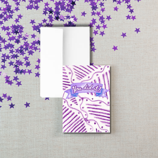 Premium Achievement Card – You Did It! | Electric Feel Pattern